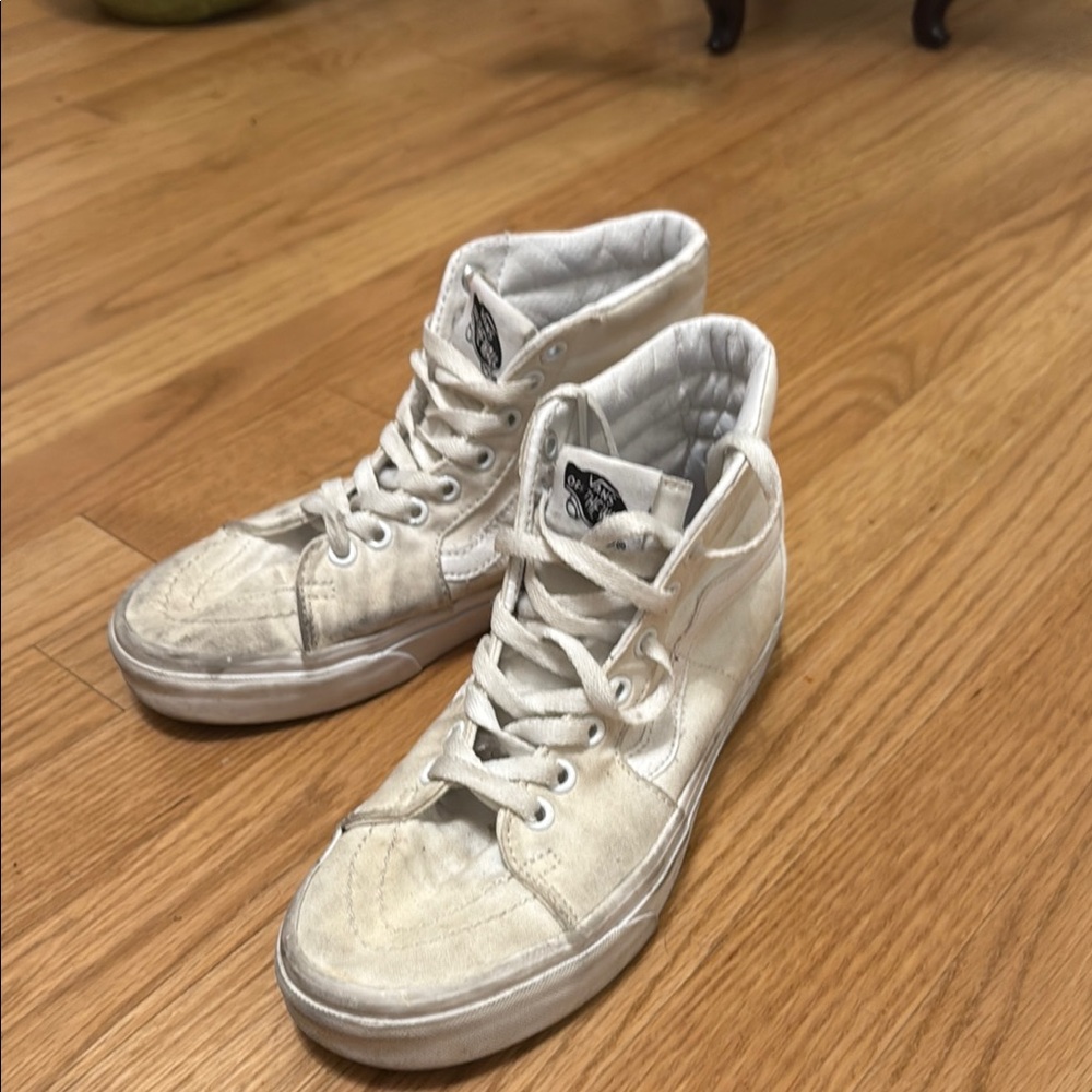 Vans High-Top Sneakers in Off-White